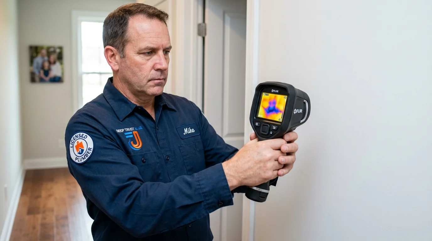 Thermal imaging leak detection by Johns Plumbing LLC in Marlow
